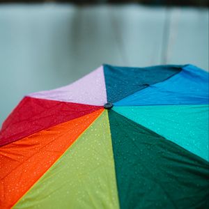 Preview wallpaper umbrella, colorful, rain, drops