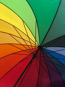 Preview wallpaper umbrella, colorful, rainbow