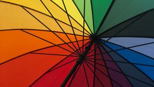 Preview wallpaper umbrella, colorful, rainbow