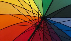 Preview wallpaper umbrella, colorful, rainbow