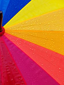 Preview wallpaper umbrella, drops, colorful, rain