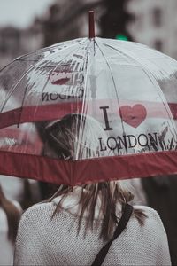 Preview wallpaper umbrella, girl, rain, city