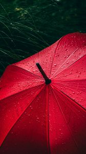 Preview wallpaper umbrella, grass, drops