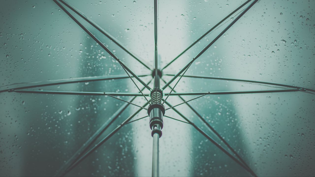 Wallpaper umbrella, rain, drops