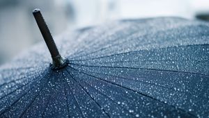 Preview wallpaper umbrella, rain, drops, cane, clouds, precipitation