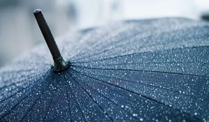 Preview wallpaper umbrella, rain, drops, cane, clouds, precipitation