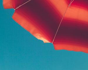 Preview wallpaper umbrella, sky, summer, minimalism