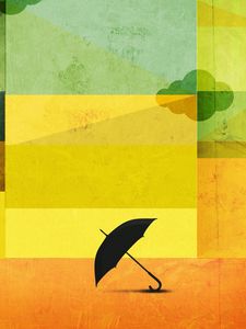 Preview wallpaper umbrella, square, line, cube