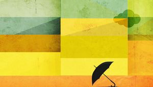 Preview wallpaper umbrella, square, line, cube