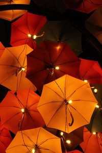 Preview wallpaper umbrellas, flashlights, lamps, glow