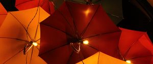 Preview wallpaper umbrellas, flashlights, lamps, glow