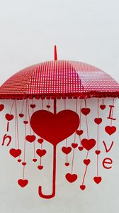Preview wallpaper umbrellas, improvisation, drawing, heart