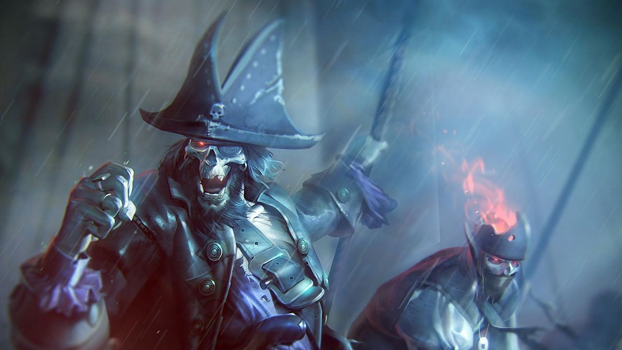 Wallpaper undead, pirates, rain