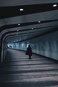 Preview wallpaper underground passage, man, architecture