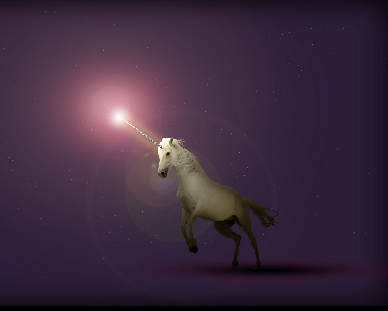 1280x1024 Wallpaper unicorn, art, starry sky, fantasy