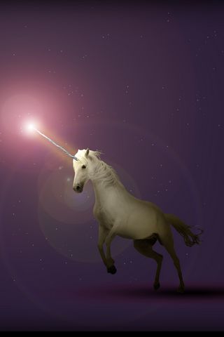 320x480 Wallpaper unicorn, art, starry sky, fantasy