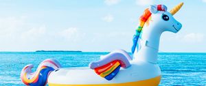 Preview wallpaper unicorn, sea, vacation