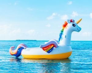 Preview wallpaper unicorn, sea, vacation