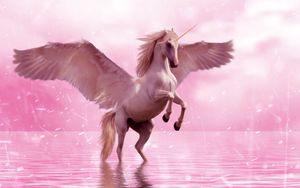 Preview wallpaper unicorn, wings, horse, fantasy