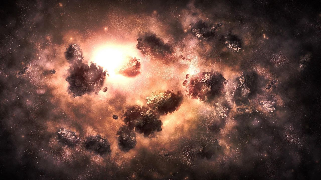 Wallpaper universe, nebula, explosion, light