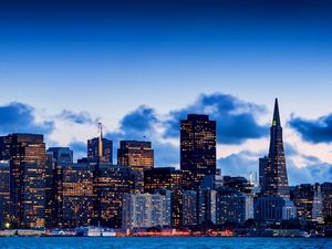 Preview wallpaper usa, california, san francisco, night, panorama