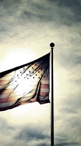 Preview wallpaper usa, flag, sky, night, clouds