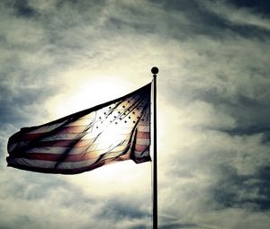 Preview wallpaper usa, flag, sky, night, clouds