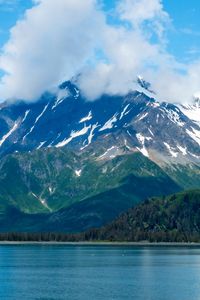 Preview wallpaper usa, kenai fjords, alaska, mountains, lake, sky