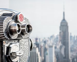 Preview wallpaper usa, new york, manhattan, rockefeller center, binoculars