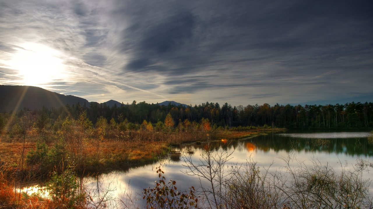 Wallpaper utumn, lake, forest, nature