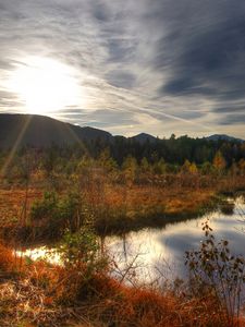 Preview wallpaper utumn, lake, forest, nature