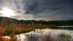 Preview wallpaper utumn, lake, forest, nature