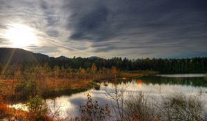 Preview wallpaper utumn, lake, forest, nature