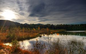 Preview wallpaper utumn, lake, forest, nature