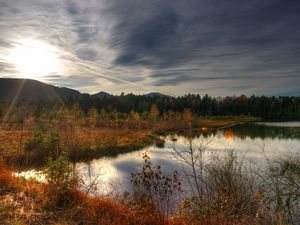 Preview wallpaper utumn, lake, forest, nature