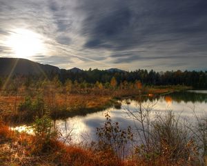 Preview wallpaper utumn, lake, forest, nature