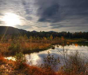 Preview wallpaper utumn, lake, forest, nature