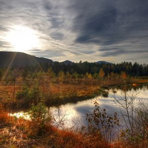 Preview wallpaper utumn, lake, forest, nature