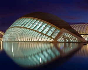 Preview wallpaper valencia, spain, building, architecture, reflection