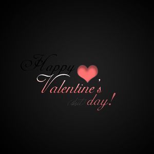 Preview wallpaper valentines day, heart, inscription, black, red