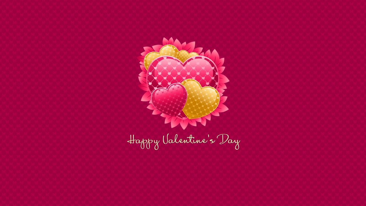Wallpaper valentines day, inscription, congratulation, hearts, pink background