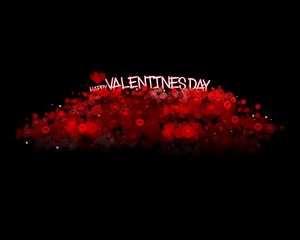Preview wallpaper valentines day, inscription, hearts, background, black