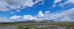 Preview wallpaper valley, clouds, sky, landscape, nature