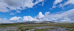 Preview wallpaper valley, clouds, sky, landscape, nature