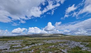 Preview wallpaper valley, clouds, sky, landscape, nature