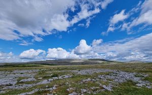 Preview wallpaper valley, clouds, sky, landscape, nature