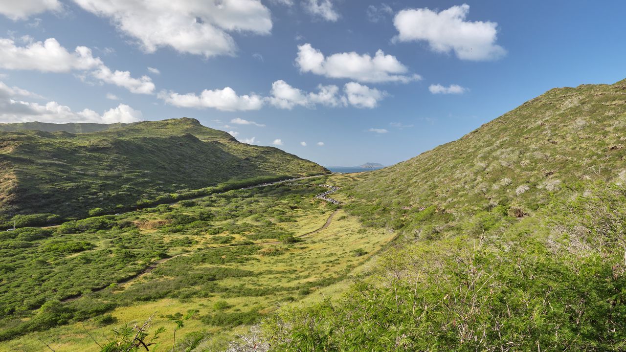 Wallpaper valley, grass, hills, landscape, nature