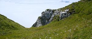 Preview wallpaper valley, greenery, rocks, landscape, nature