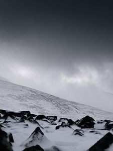 Preview wallpaper valley, hill, snow