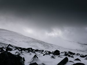 Preview wallpaper valley, hill, snow